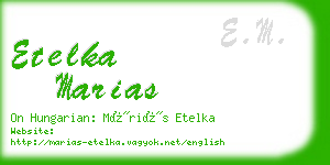 etelka marias business card